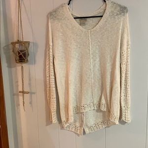 Knit white sweater